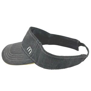 McDonalds Vintage Denim Visor Hat Timeless Elements Dark Wash Adjustable Brass